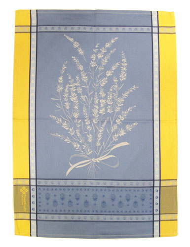 Set of 3 Jacquard dish cloths (Grignan. yellow-blue)